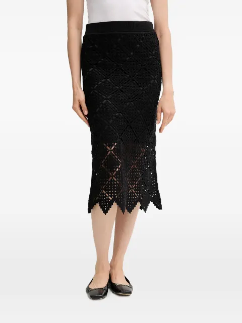 DKNY  elasticated-waistband mid skirt