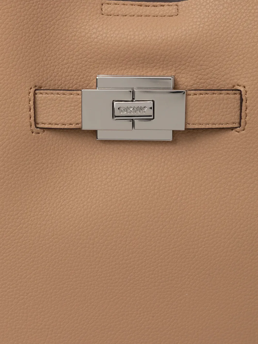 Dkny Buckle-detail Tote Bag In Brown