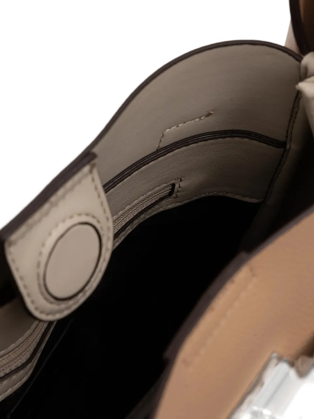 Dkny Buckle-detail Tote Bag In Brown