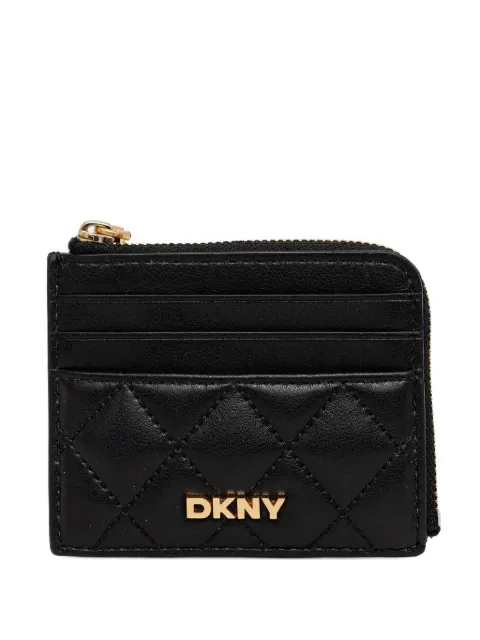 DKNY logo-lettering quilted wallet