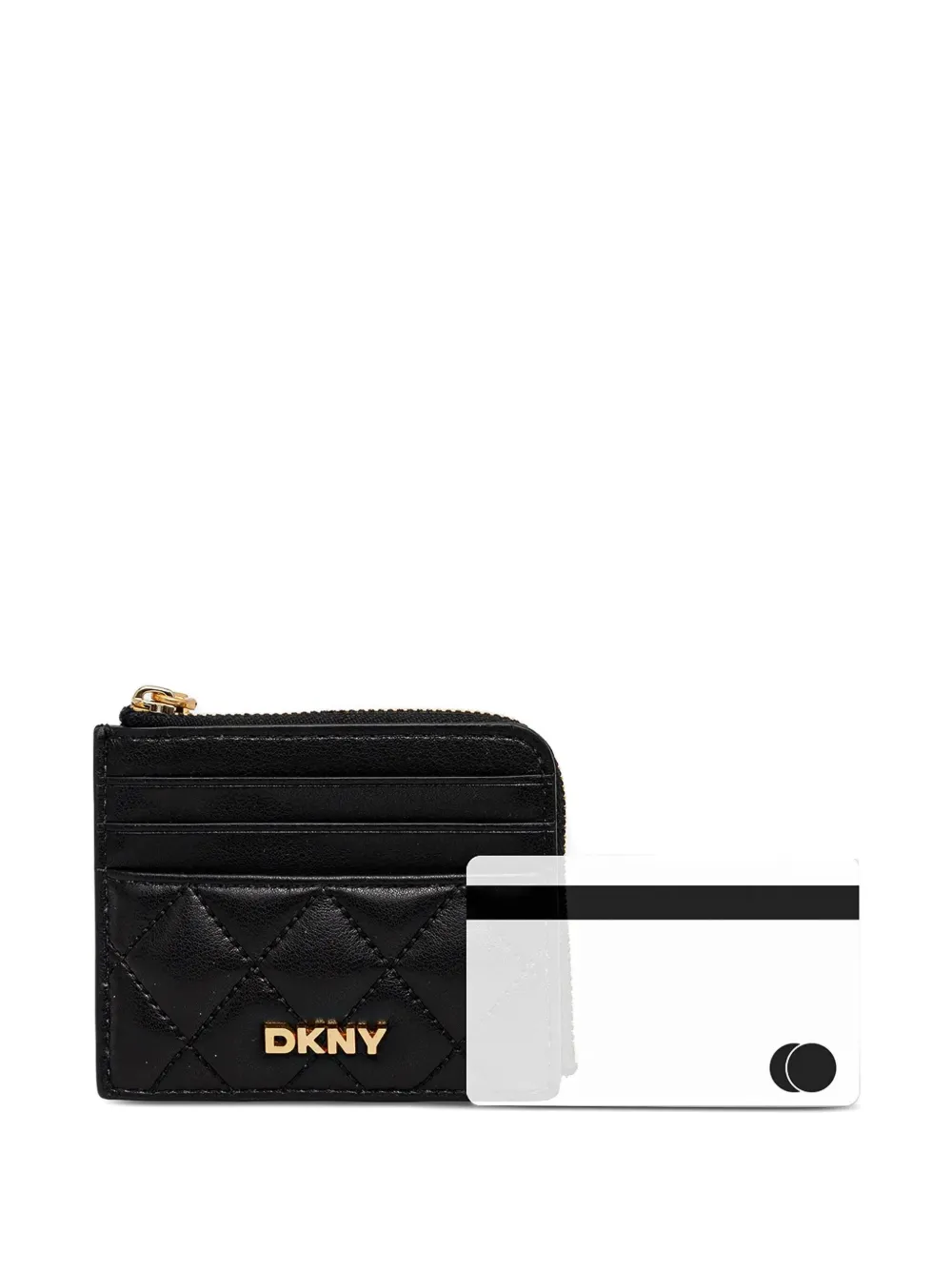 DKNY Portemonnee met logo Zwart