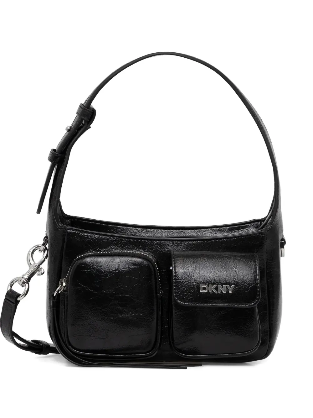Dkny Logo-detail Cross Body Bag In Black