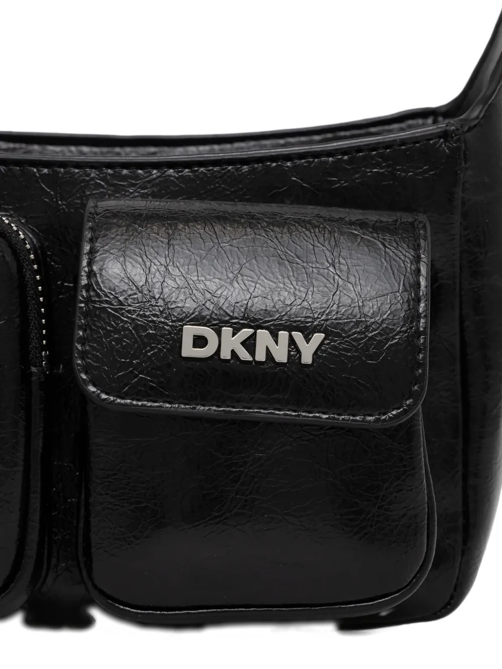 Dkny Logo-detail Cross Body Bag In Black