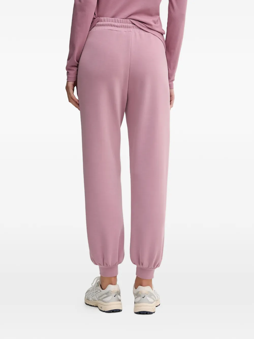 Ea7 Drawstring-fastening Track Pants In Pink