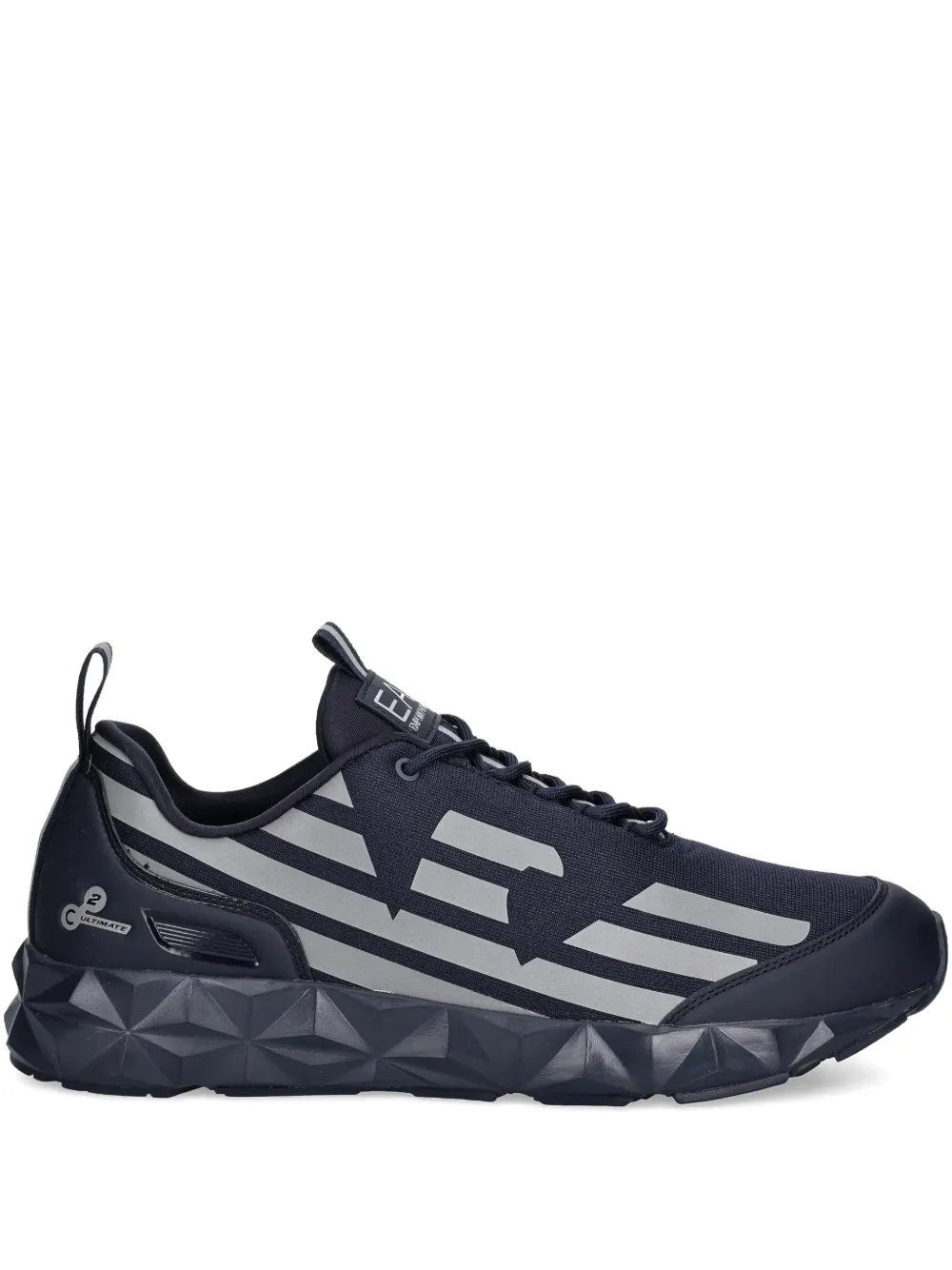 Ea7 Emporio Armani reflective panelled sneakers - Blu