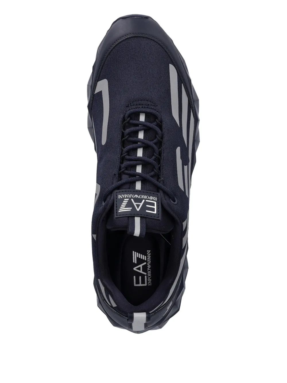 Ea7 Emporio Armani Reflecterende sneakers met vlakken Blauw