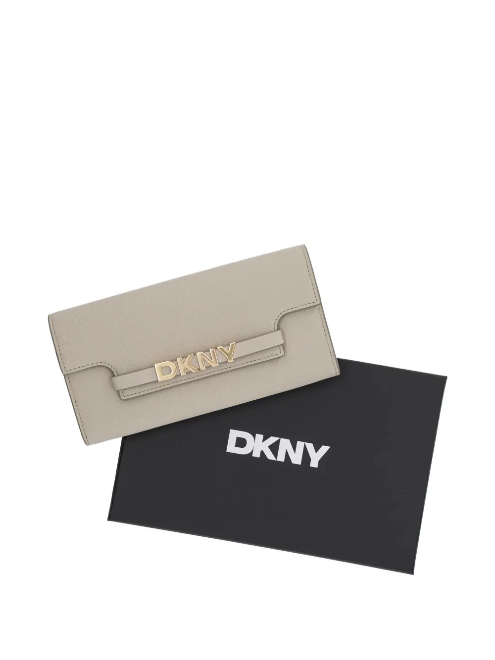 DKNY Portemonnee met logo Beige
