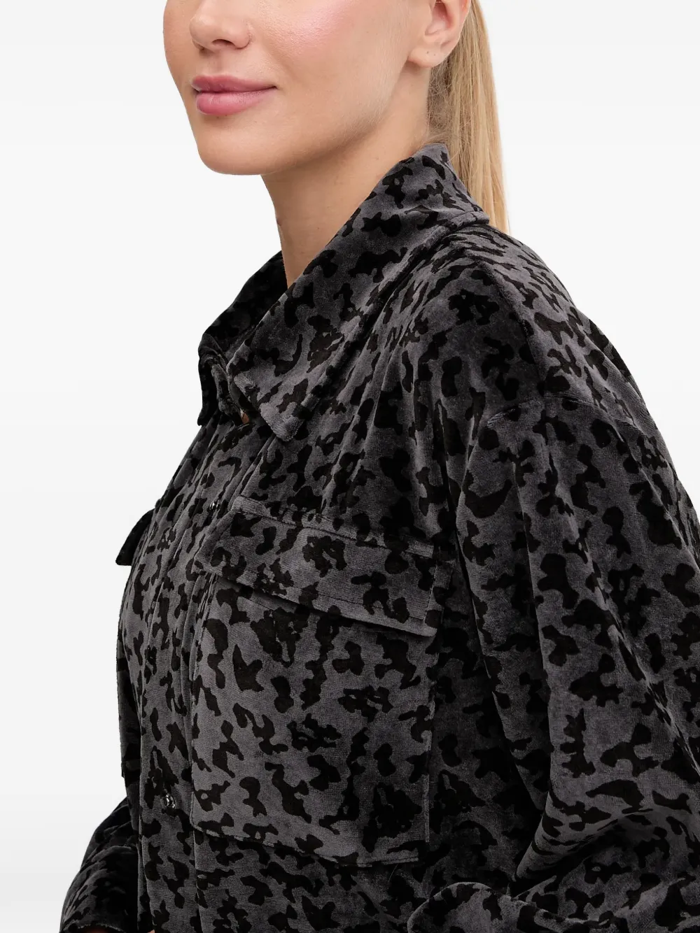 Ea7 Chest-pocket Shirt In Black