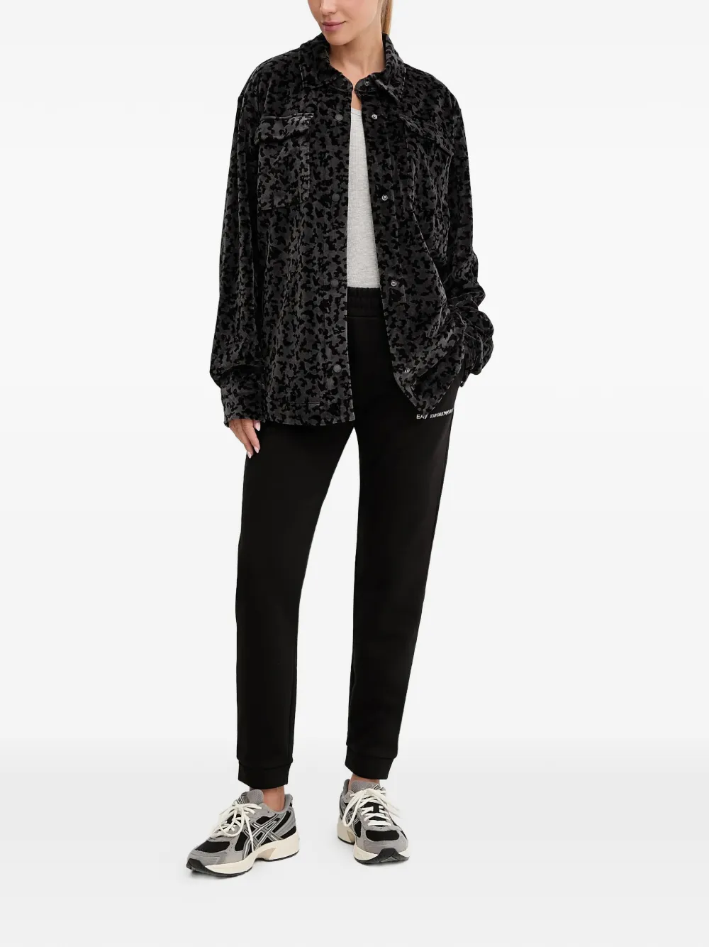 Ea7 Emporio Armani chest-pocket shirt - Grijs