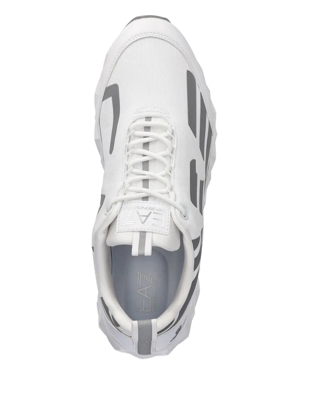 Ea7 Logo-detail Lace-up Sneakers In White
