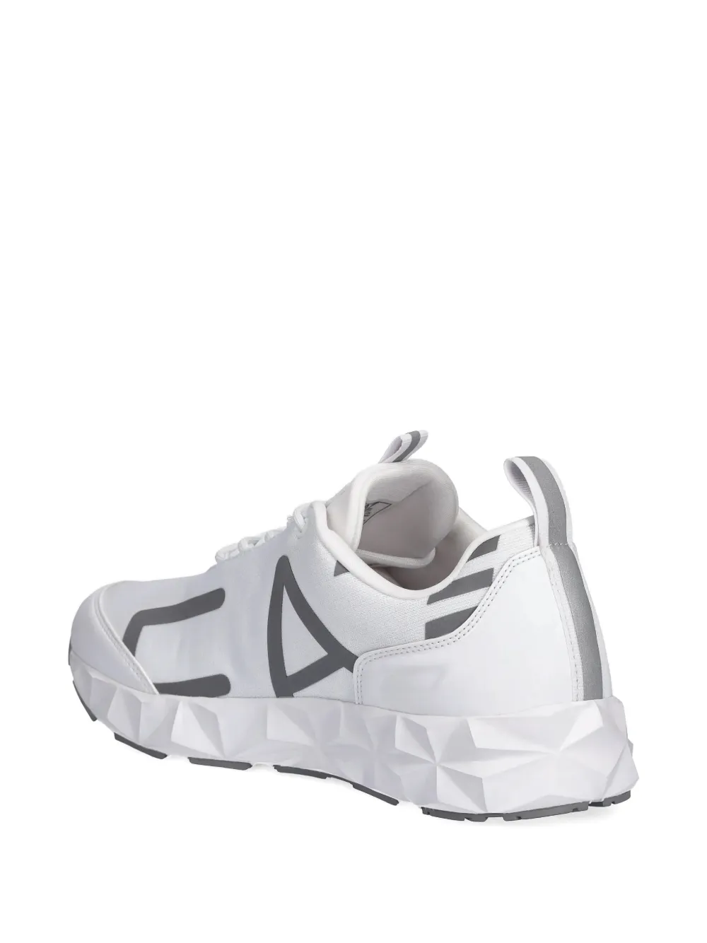 Ea7 Logo-detail Lace-up Sneakers In White