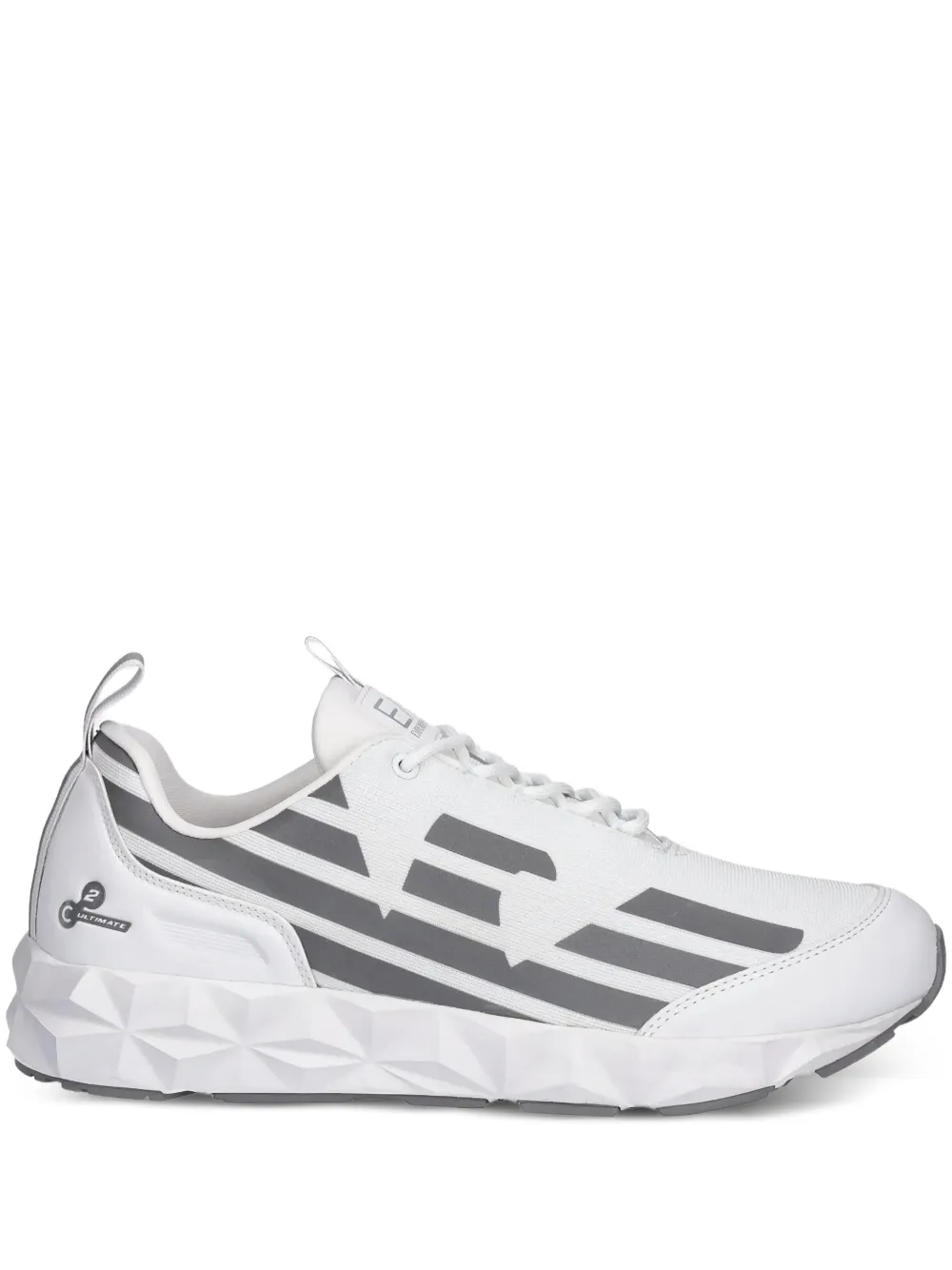 Ea7 Emporio Armani logo-detail lace-up sneakers Wit