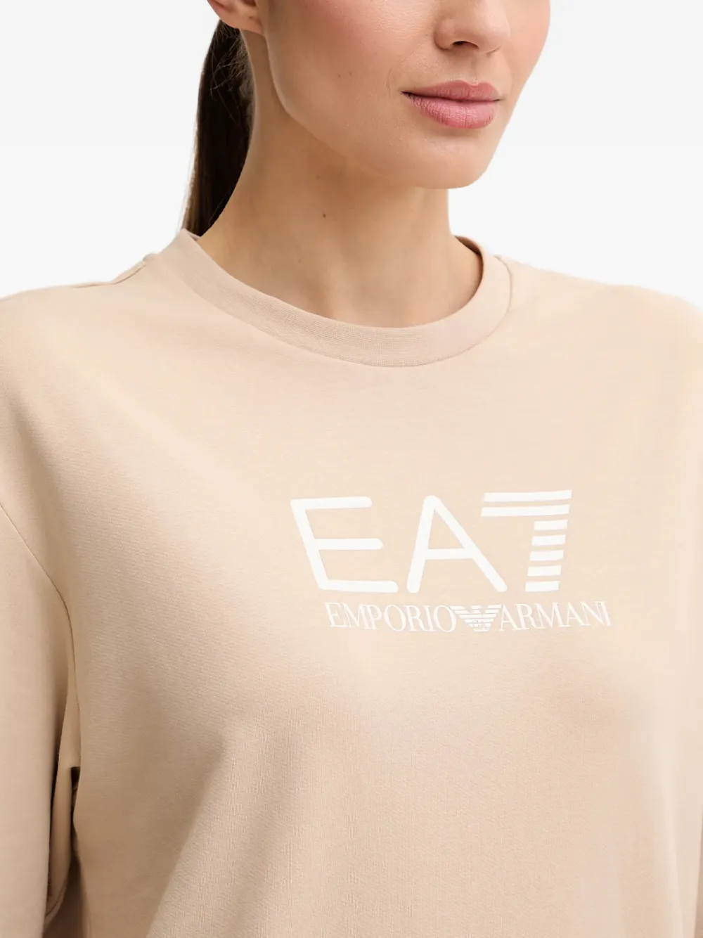 Ea7 Logo-detail Tracksuit In Neutral