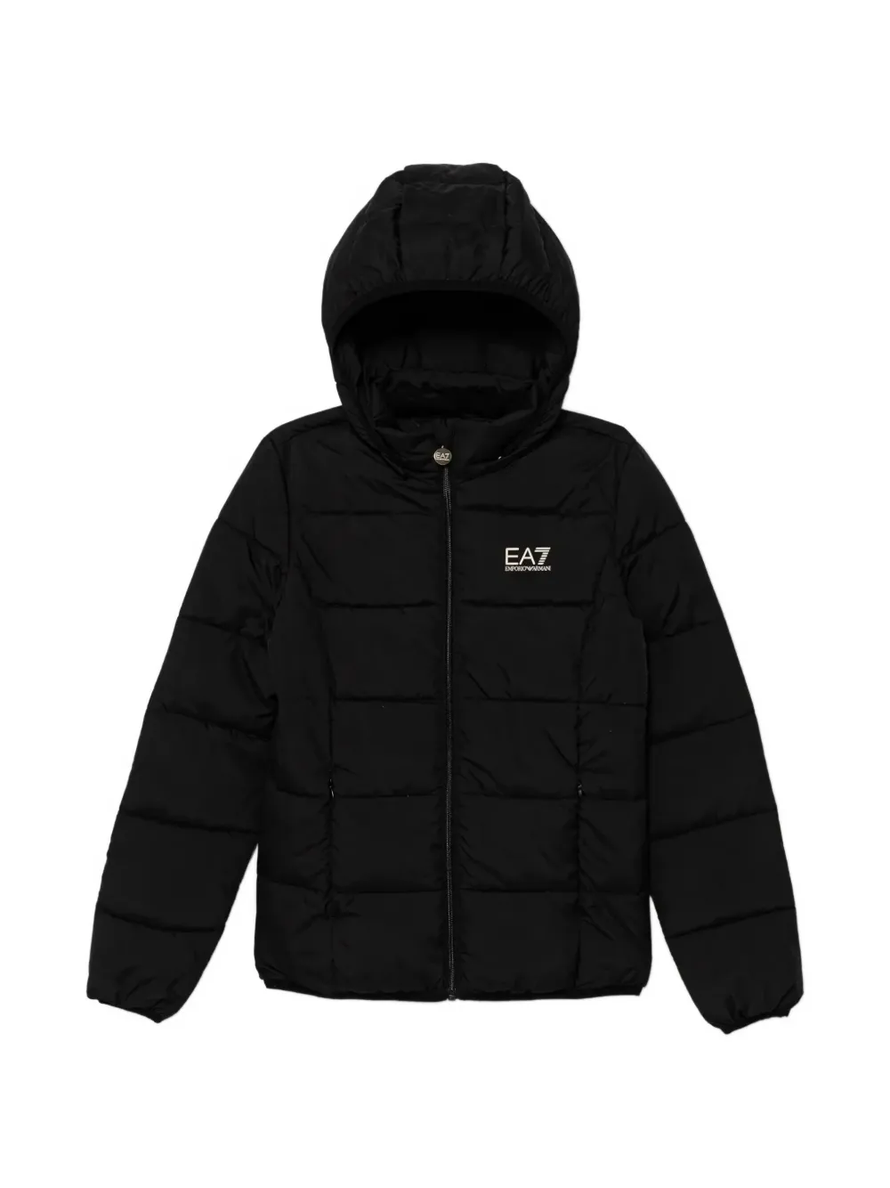Emporio Armani Kids hooded padded jacket - Nero
