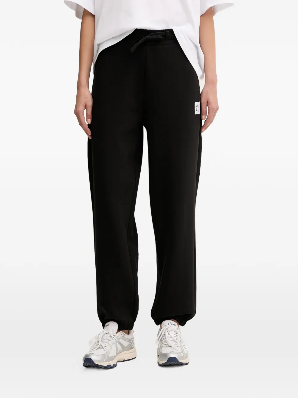 Ea7 Drawstring-fastening Track Pants In Black