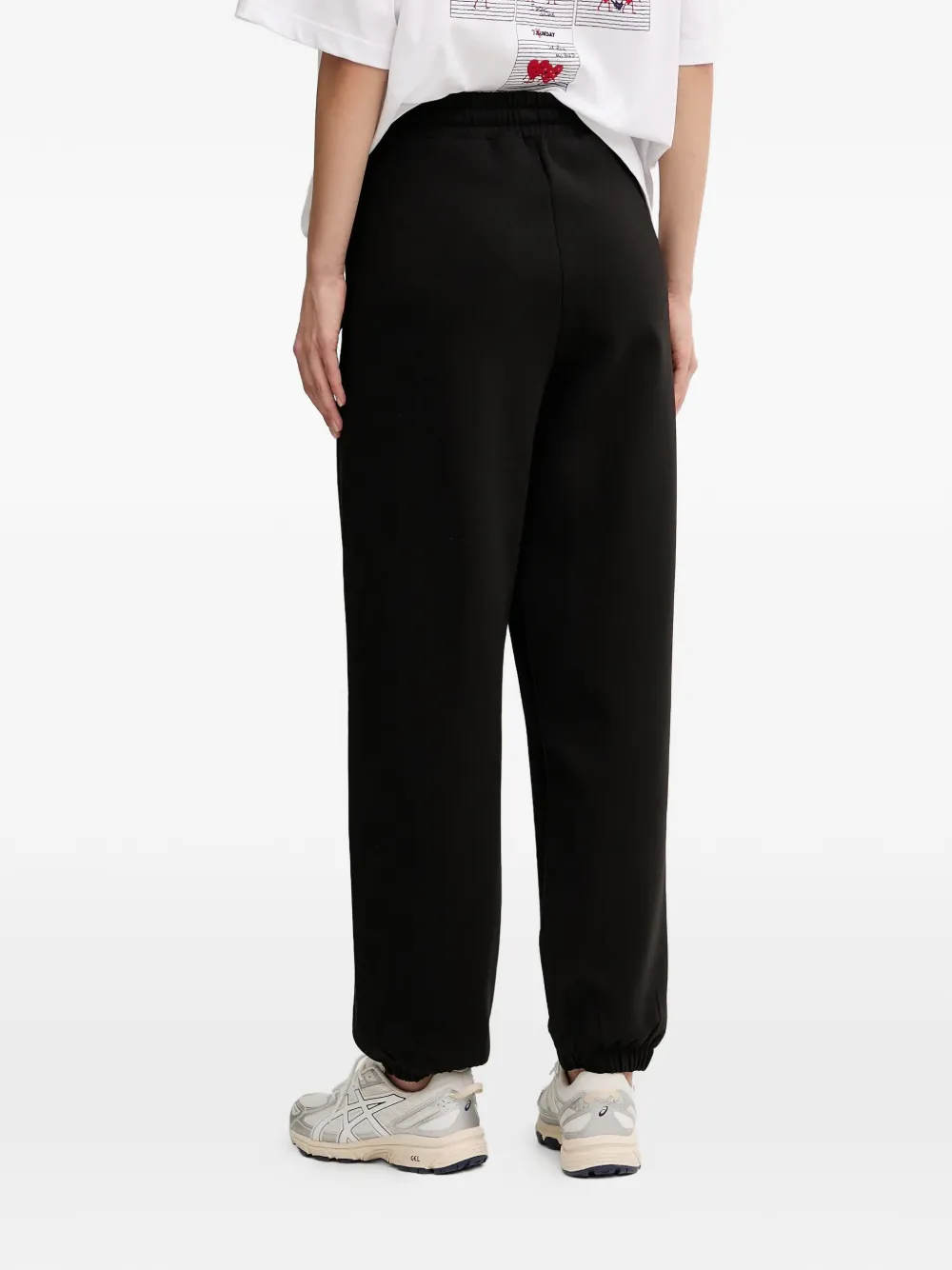 Ea7 Drawstring-fastening Track Pants In Black