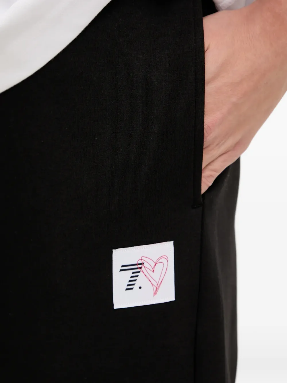 Ea7 Drawstring-fastening Track Pants In Black