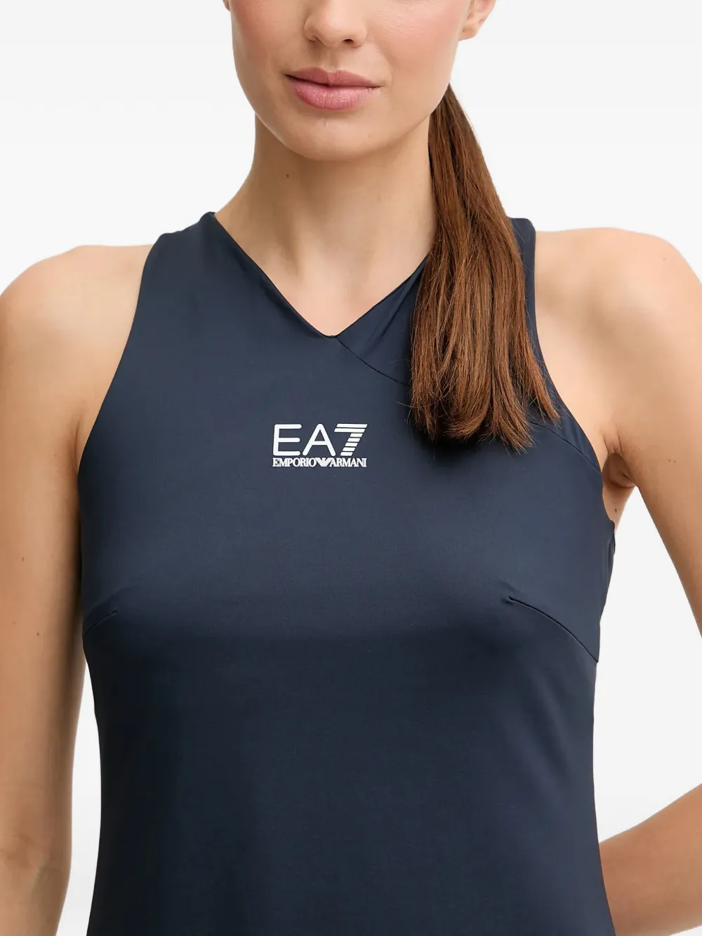 Ea7 Logo-detail Short Set In Blue