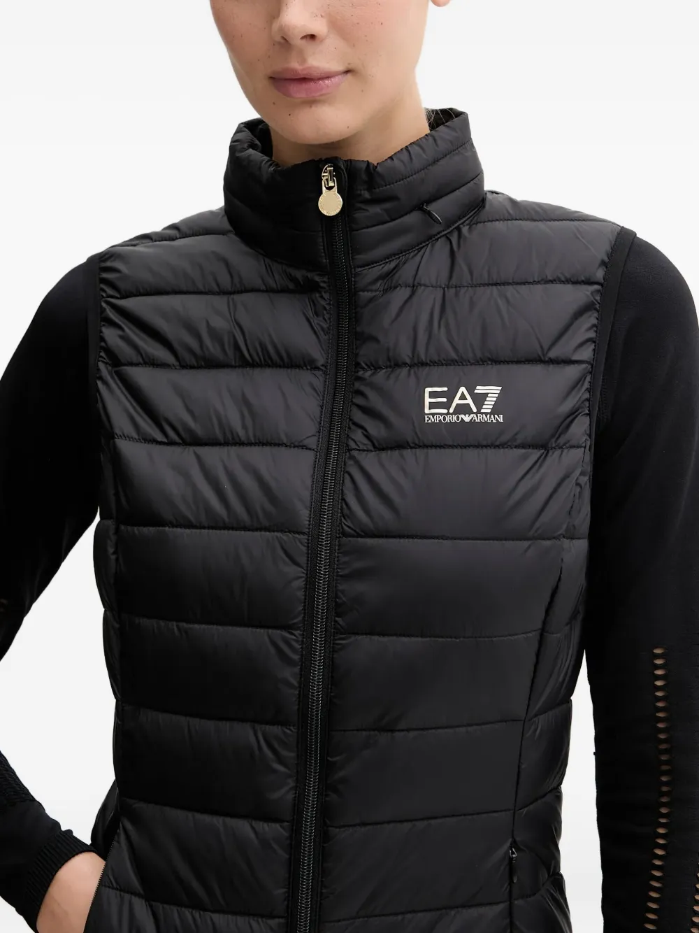 Ea7 Emporio Armani Bodywarmer met rits Zwart