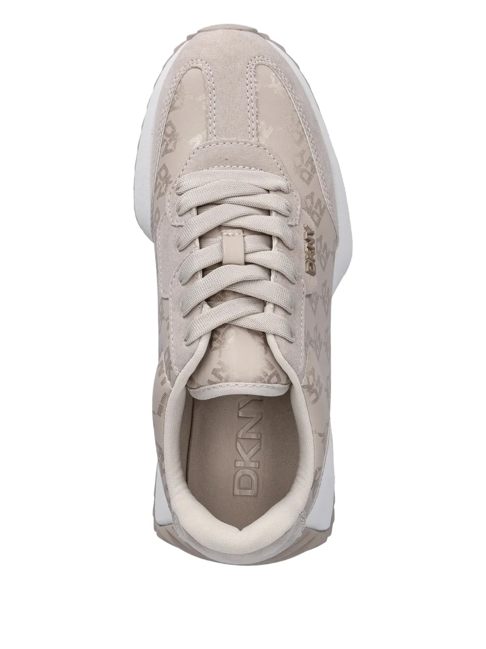 Dkny Logo-print Lace-up Sneakers In Neutral
