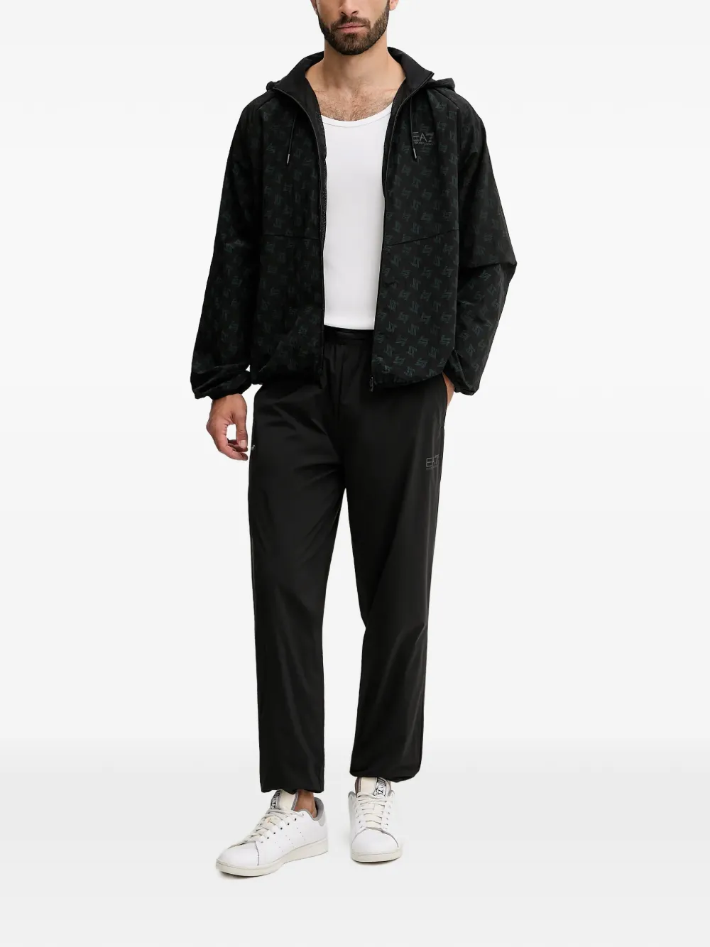 Ea7 Emporio Armani patterned hooded jacket | Hooded Jackets | Image 2