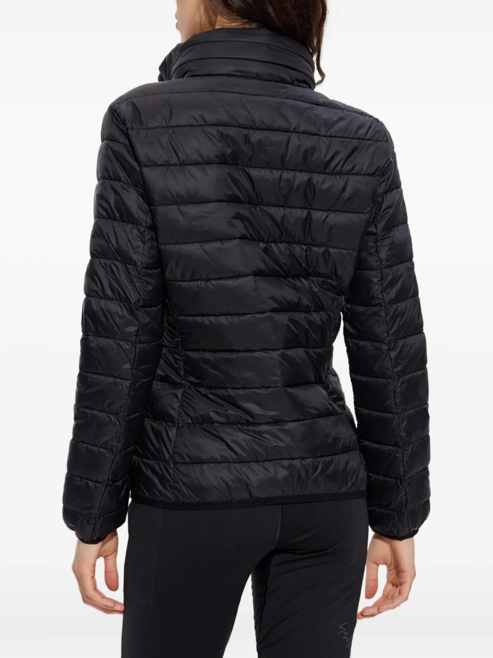 Ea7 Emporio Armani Gewatteerd jack met capuchon Zwart