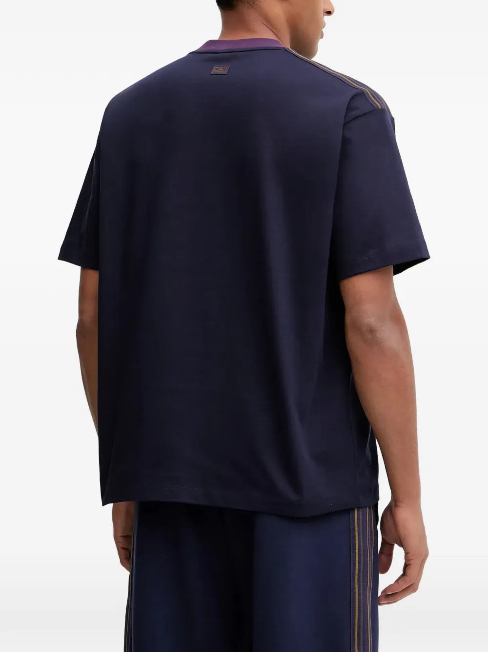 Ea7 Patch-detail T-shirt In Blue
