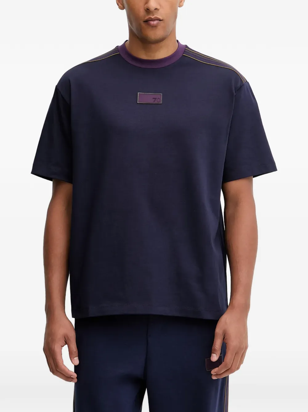 Ea7 Emporio Armani patch-detail T-Shirt - Blu