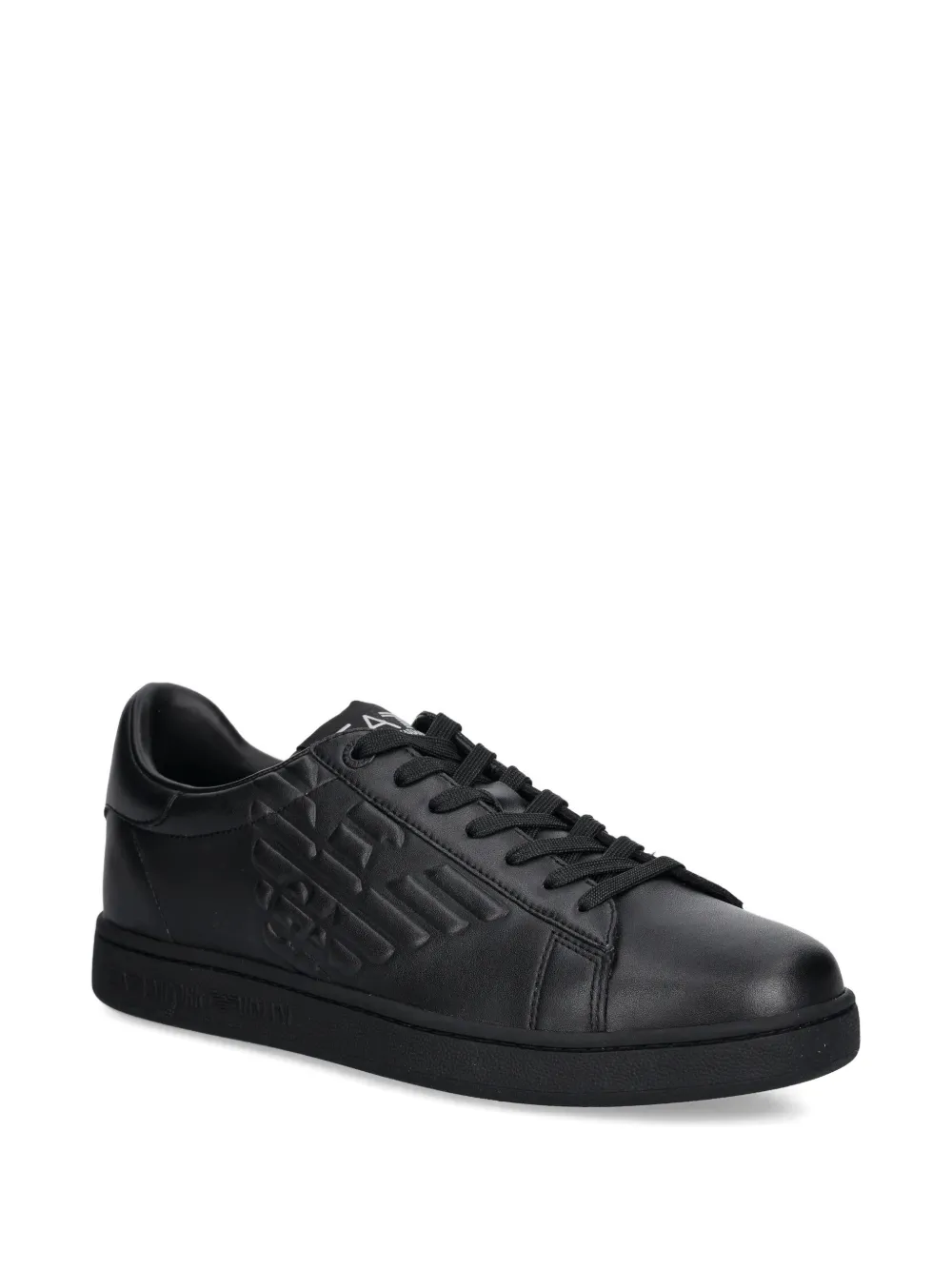 Ea7 Logo-detail Lace-up Sneakers In Black