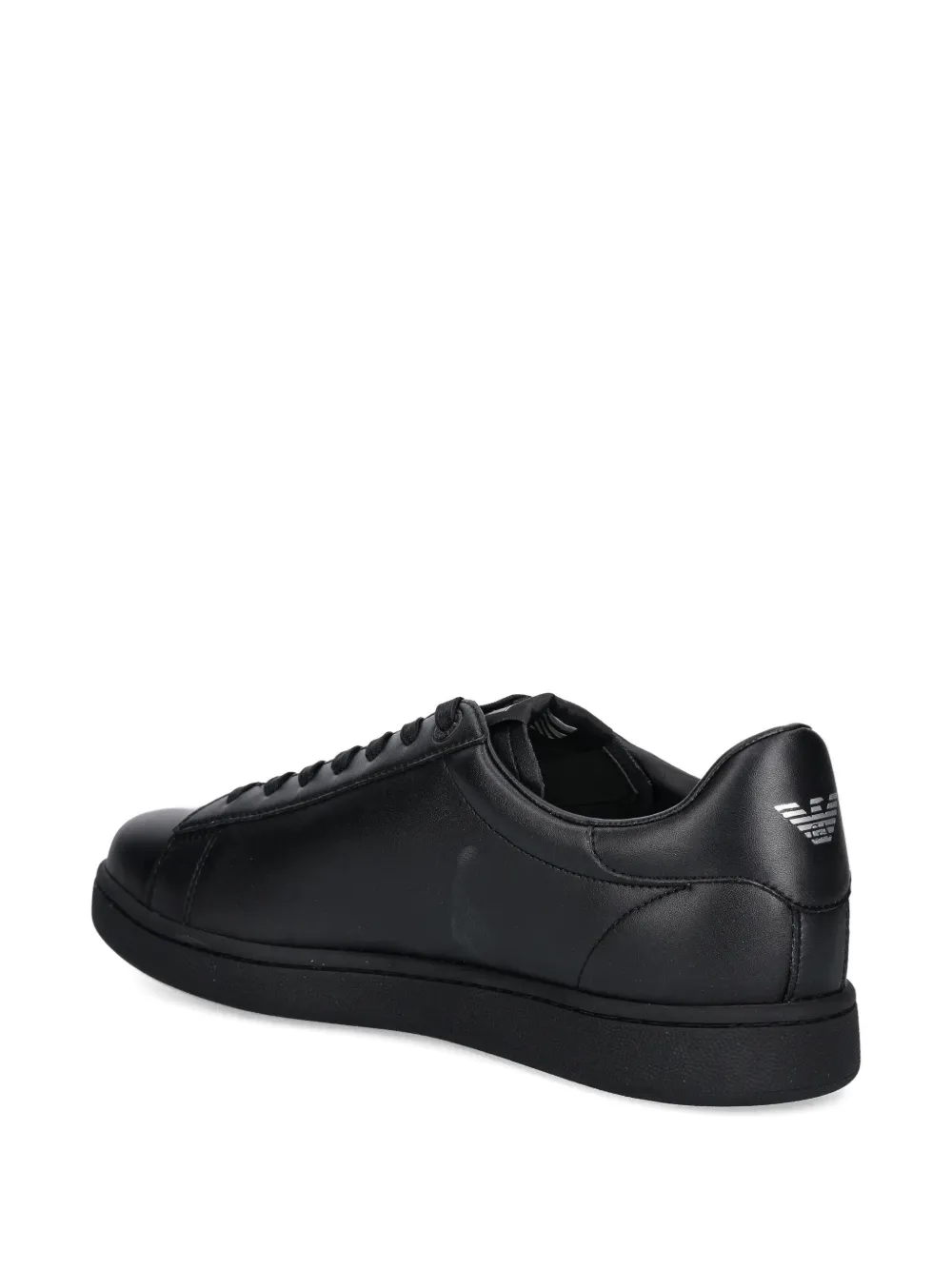 Ea7 Logo-detail Lace-up Sneakers In Black