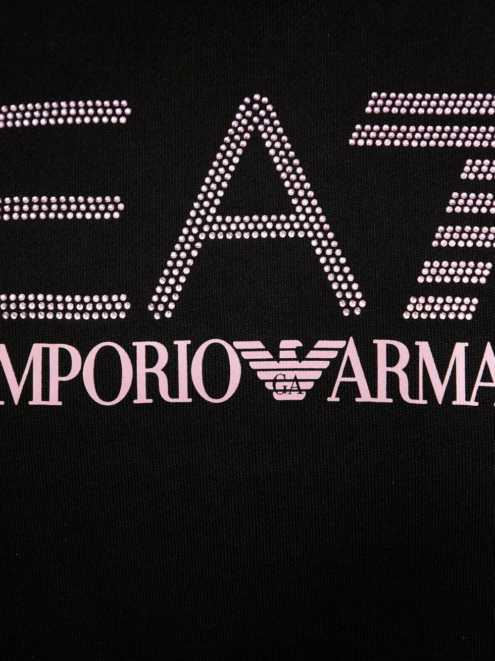 Ea7 Emporio Armani logo-print hoodie Zwart