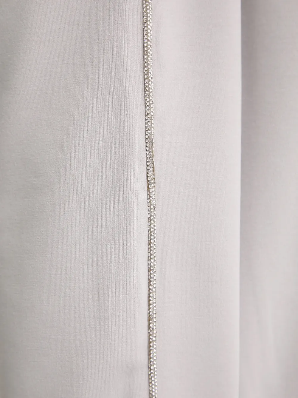 Ea7 Zip-up Embellished Hoodie In Gray