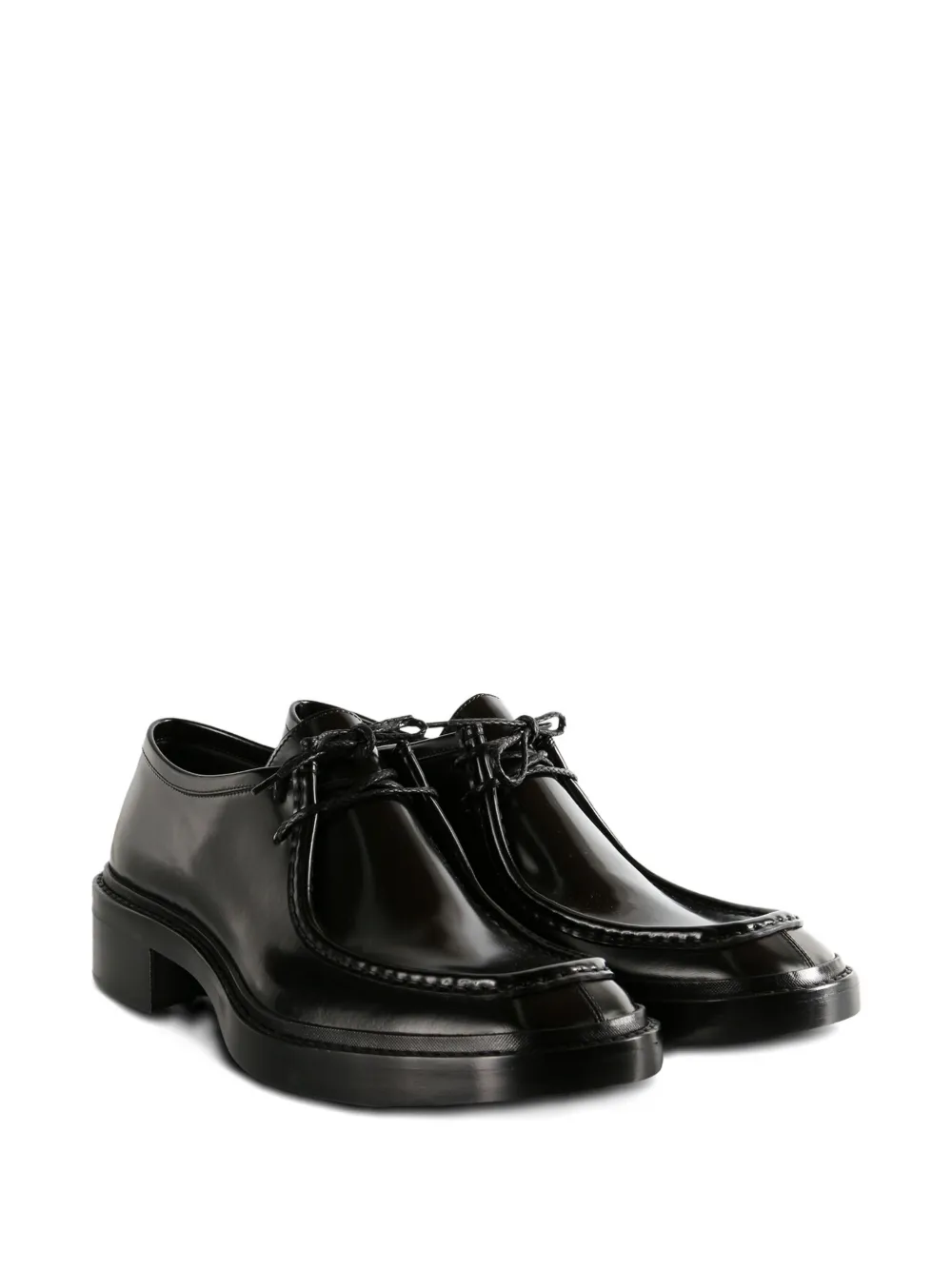 Saint Laurent Harvey Derbies In Smooth Leather In Black