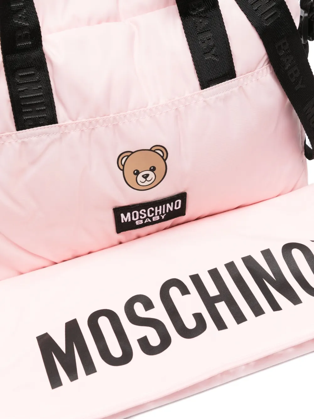 Moschino Kids Luiertas met teddybeerprint Roze