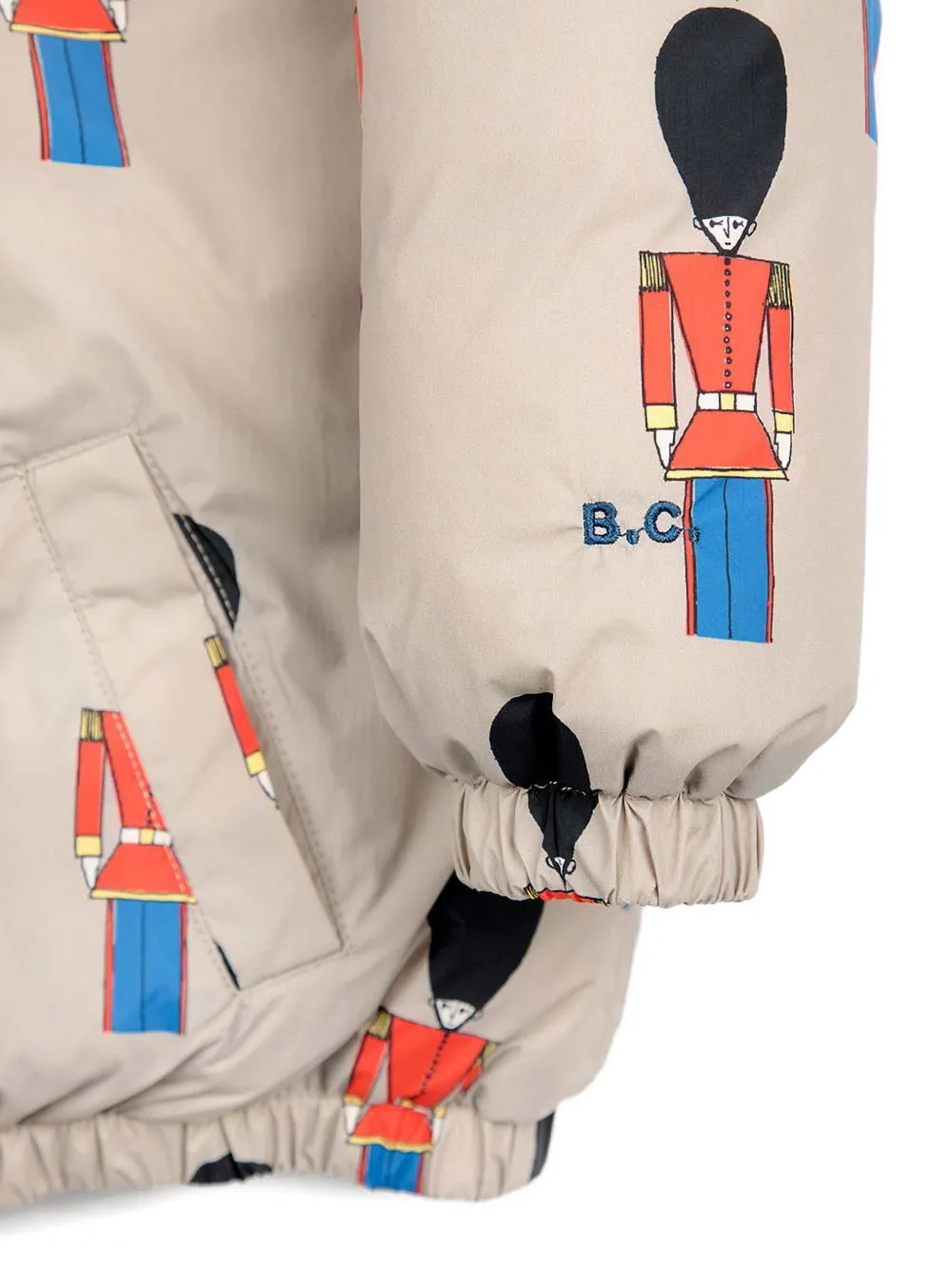  Bobo Choses Hooded Patterned Jacket - Neutrals 