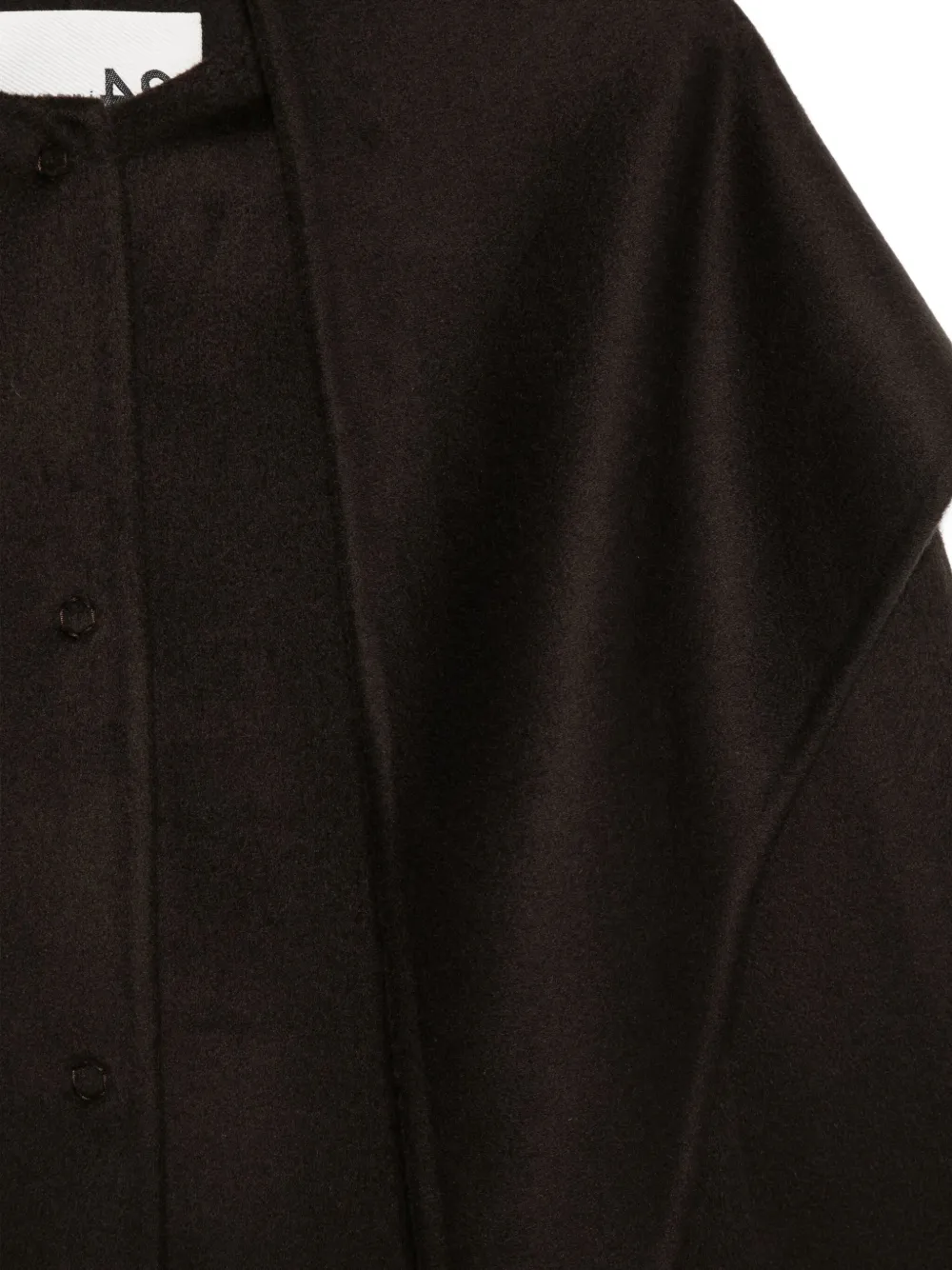 Manzoni 24 Buttoned Coat In Brown