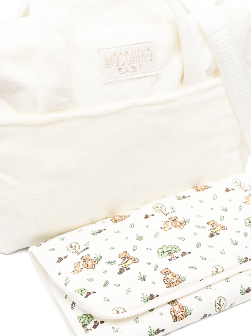Moschino Kids Luiertas met teddybeerprint Wit