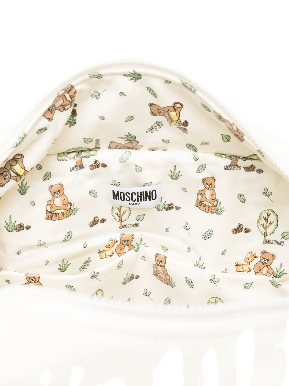 Moschino Kids Luiertas met teddybeerprint Wit
