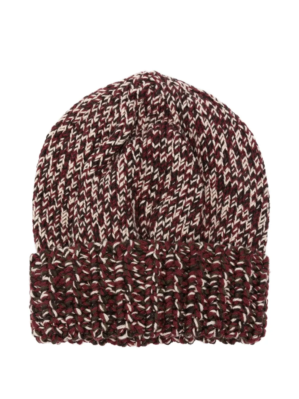 Moncler cable-knit logo-detail beanie - Rood