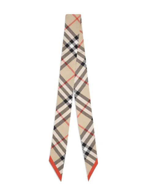Burberry mascada de seda con motivo de cuadros