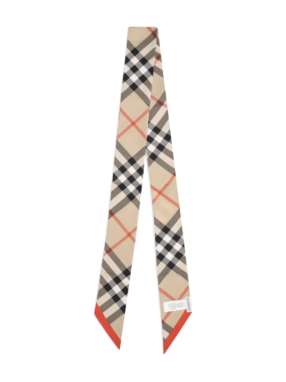 Burberry check-pattern silk scarf - Beige