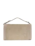 Coccinelle zip-top suede tote bag - Neutrals