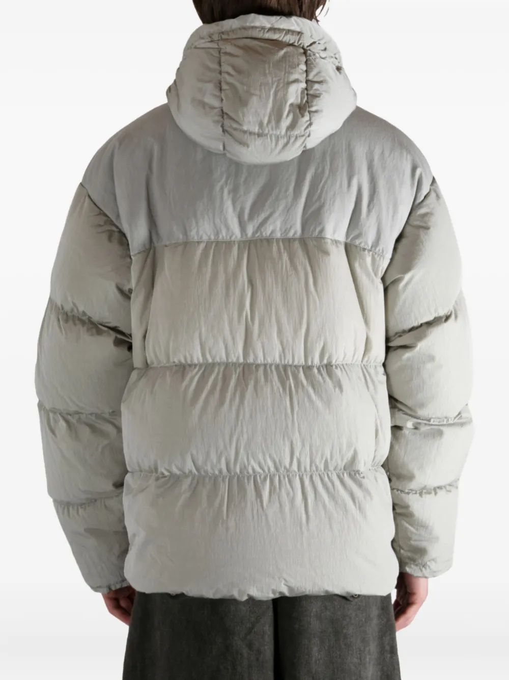 C.P. Company hooded puffer jacket Grijs