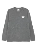Wood Wood logo-print crew-neck sweater - Grey