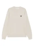 Wood Wood WWCurt logo-embroidered crew-neck sweater - Neutrals