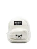 Moschino Kids Teddy Bear-embroidered backpack - White