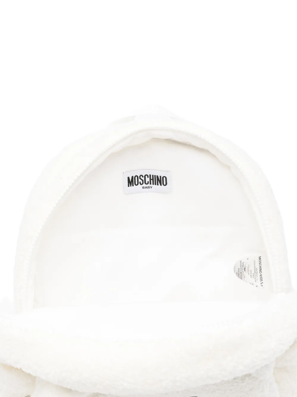 Moschino Kids Rugzak met geborduurde teddybeer Wit