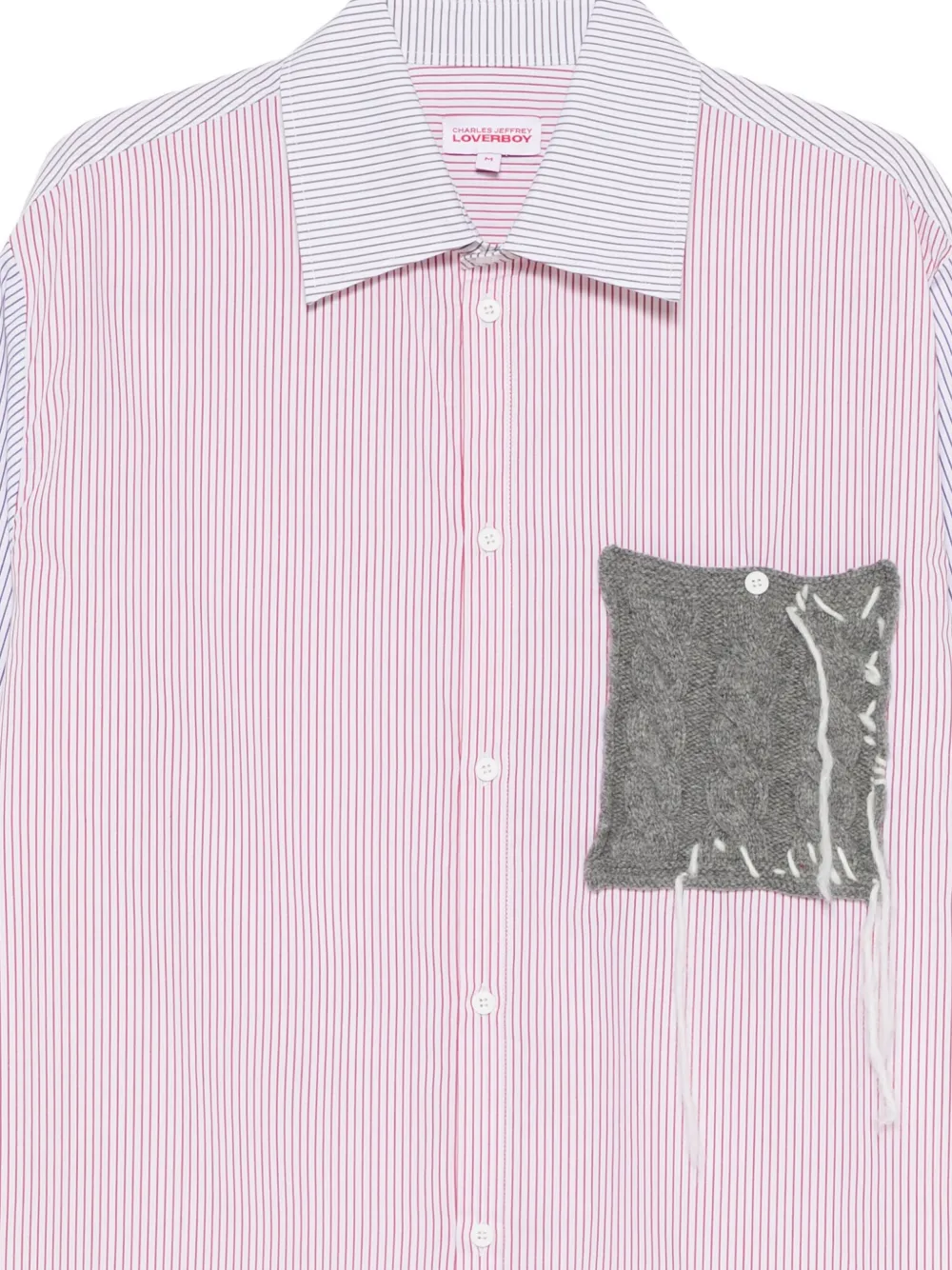 Charles Jeffrey Loverboy Striped Long-sleeve Shirt In Pink