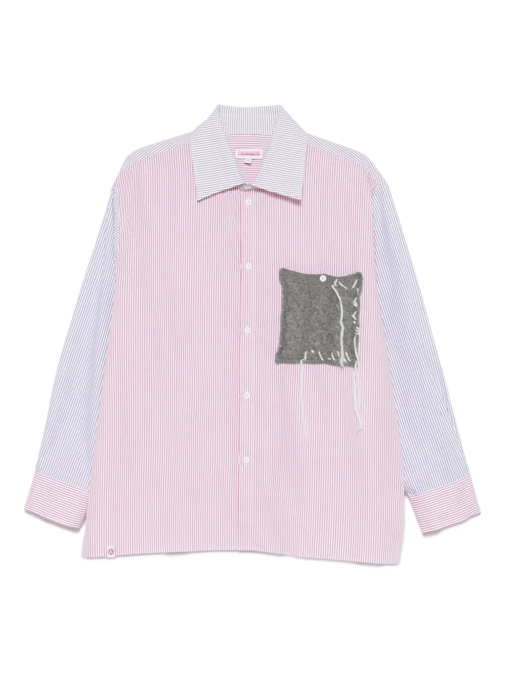 Charles Jeffrey Loverboy striped long-sleeve shirt | Red | Image 1