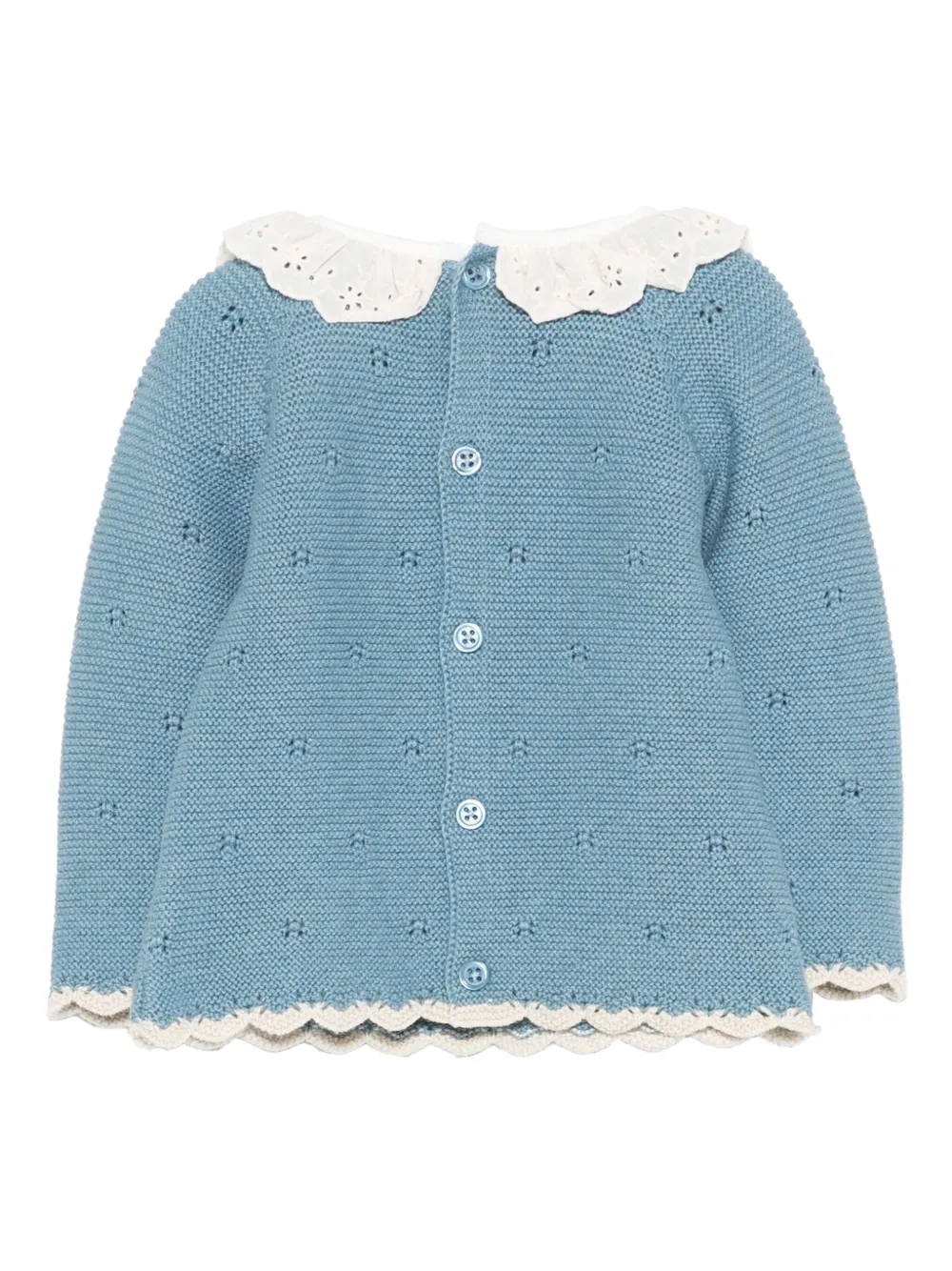 Paz Rodriguez Trui met afwerking van kant en ringlets Blauw